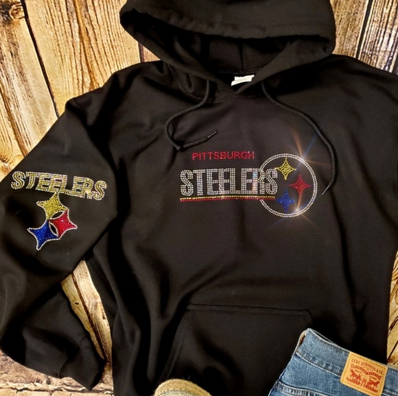 New Pittsburgh Steelers Rhinestone Hoodie all szs - Picture 4 of 6